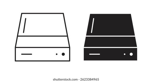 Ícones de disco rígido em fundo branco para a Web