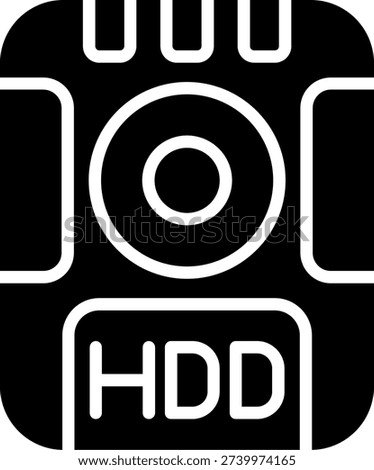 Hard Disk Illustration vector Icon Design