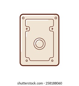 Hard disk. an image of a hard drive data storage.