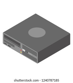 Hard disk isometric  icon design