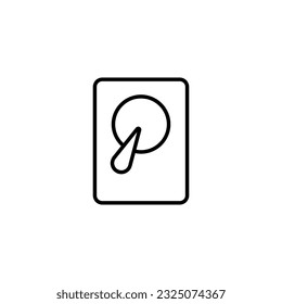 Hard disk line icon vector design