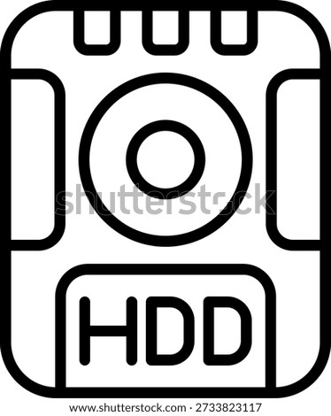 Hard Disk Line vector Icon Design