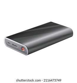 Hard disk memory icon cartoon vector. Usb storage. External data