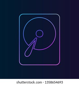 hard disk nolan icon. Simple thin line, outline vector of web, minimalistic icons for UI and UX, website or mobile application