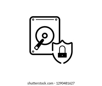 hard disk protection icon.