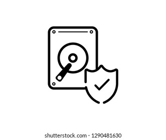 hard disk protection icon.