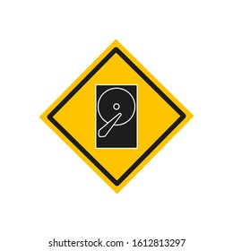 hard disk shaped vector icon