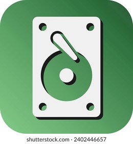 Hard Disk Vector Glyph Gradient Background Icon For Personal And Commercial Use.
