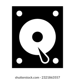 Hard Disk Vector Glyph Icon For Personal And Commercial Use.
