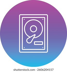 Hard Disk vector icon. Can be used for printing, mobile and web applications.