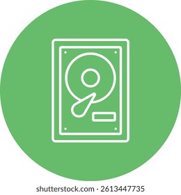 Hard Disk vector icon. Can be used for printing, mobile and web applications.