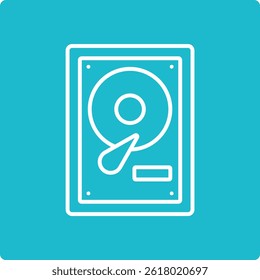 Hard Disk vector icon. Can be used for printing, mobile and web applications.