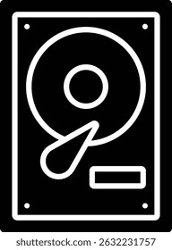 Ícone de vetor do Disco Rígido. Pode ser usado para impressão, aplicativos móveis e da Web.
