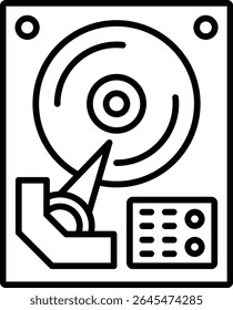 Ícone de vetor do disco rígido. Pode ser usado para impressão, aplicativos móveis e da Web.