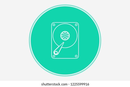 Hard disk vector icon sign symbol
