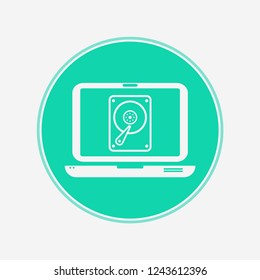 Hard disk vector icon sign symbol