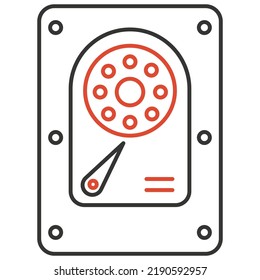 Hard disk Vector icon which is suitable for commercial work

