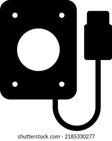 hard disk Vector illustration on a transparent background. Premium quality symmbols. Glyphs vector icons for concept and graphic design.