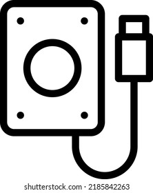 hard disk  Vector illustration on a transparent background.Premium quality symmbols.Stroke vector icons for concept and graphic design.