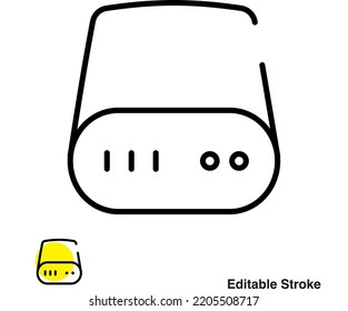 Hard Disk Vector Outline Icon