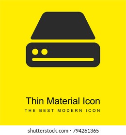 Hard drive bright yellow material minimal icon or logo design