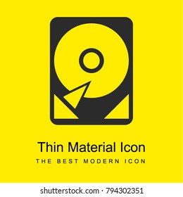 Hard drive bright yellow material minimal icon or logo design
