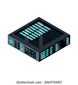 hard drive data isometric icon