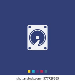 Hard drive disk icon.