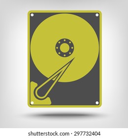 Hard drive disk icon as a concept