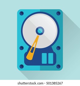 Hard drive disk icon. Vector illustration