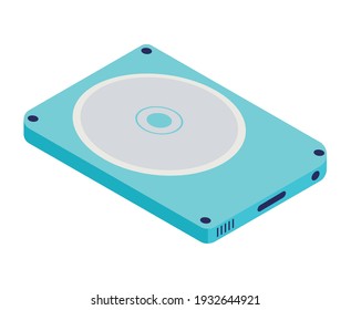 icono aislado de disco duro