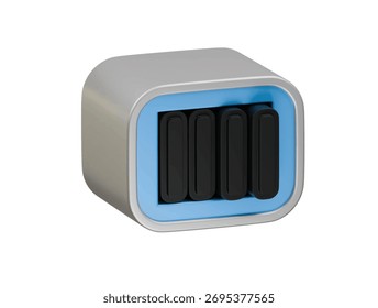 unidade de disco rígido ícone da docking station renderização de ilustração 3d