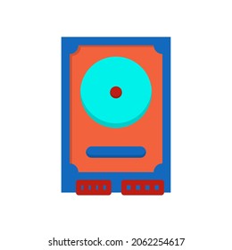 Hard drive filled line icon, electronic and computer operation processing storage 