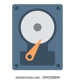 ilustración de vector de clíparte plana de disco duro