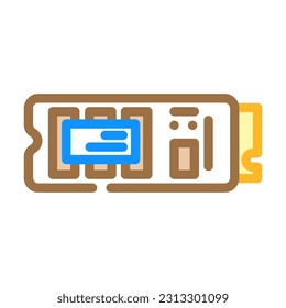 hard drive gaming pc color icon vector. hard drive gaming pc sign. isolated symbol illustration