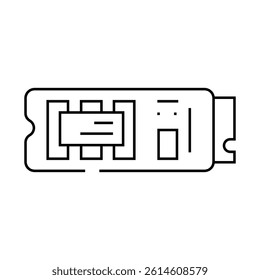 hard drive gaming pc line icon vector. hard drive gaming pc sign. isolated contour symbol black illustration