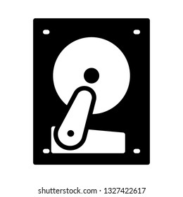 hard drive glyph icon