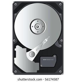 hard drive, hdd - vector illustration