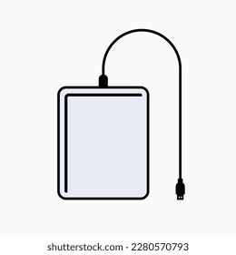 Icono del disco duro. Símbolo externo de disco duro.