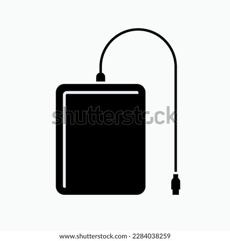 Hard Drive Icon. Hard Disk External Symbol.