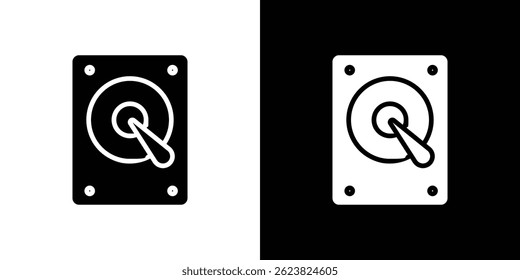 Hard drive icon for logo web mobile app UI design.
