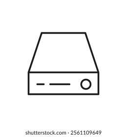 Hard drive icon Outline vector line symbol