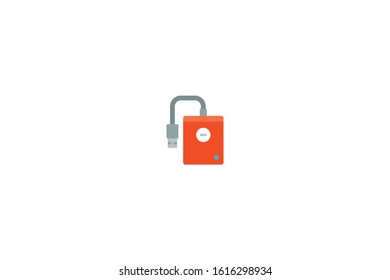 Hard drive icon in trendy flat style isolated on white background vector illustration