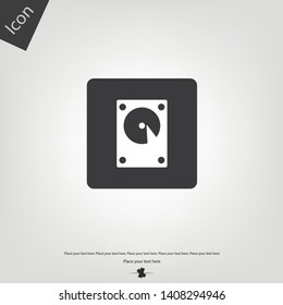 Hard drive icon. Vector illustration sign