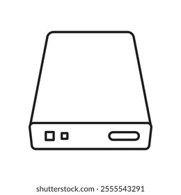 Hard drive icon vector isolated on white background.
