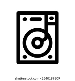 hard drive icon. vector line icon for your website, mobile, presentation, and logo design.