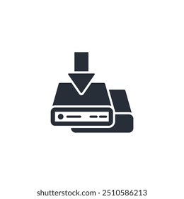 Hard drive icon. vector.Editable stroke.linear style sign for use web design,logo.Symbol illustration.