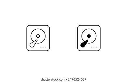 Hard Drive icons set vector stock illustration