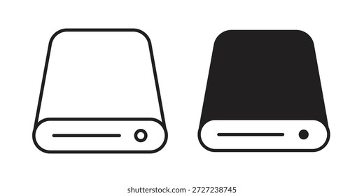 Hard drive icons symbol. vector illustration pack for apps and designs