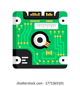 Hard Drive Illustration Design. Perfect for logo, background, website, presentation design template and other product. Illustration Design Flat Style